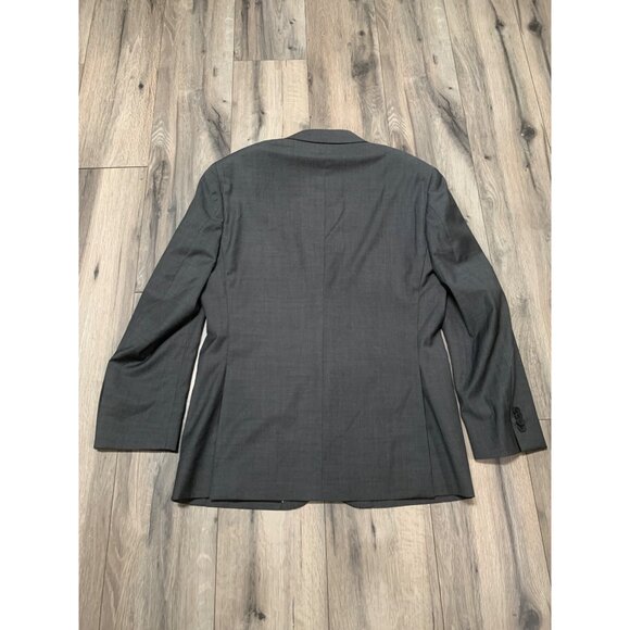 Awareness Kenneth Cole Mens 40R Gray Stripe Sports Coat 2 Button Duel Vent - Picture 2 of 4